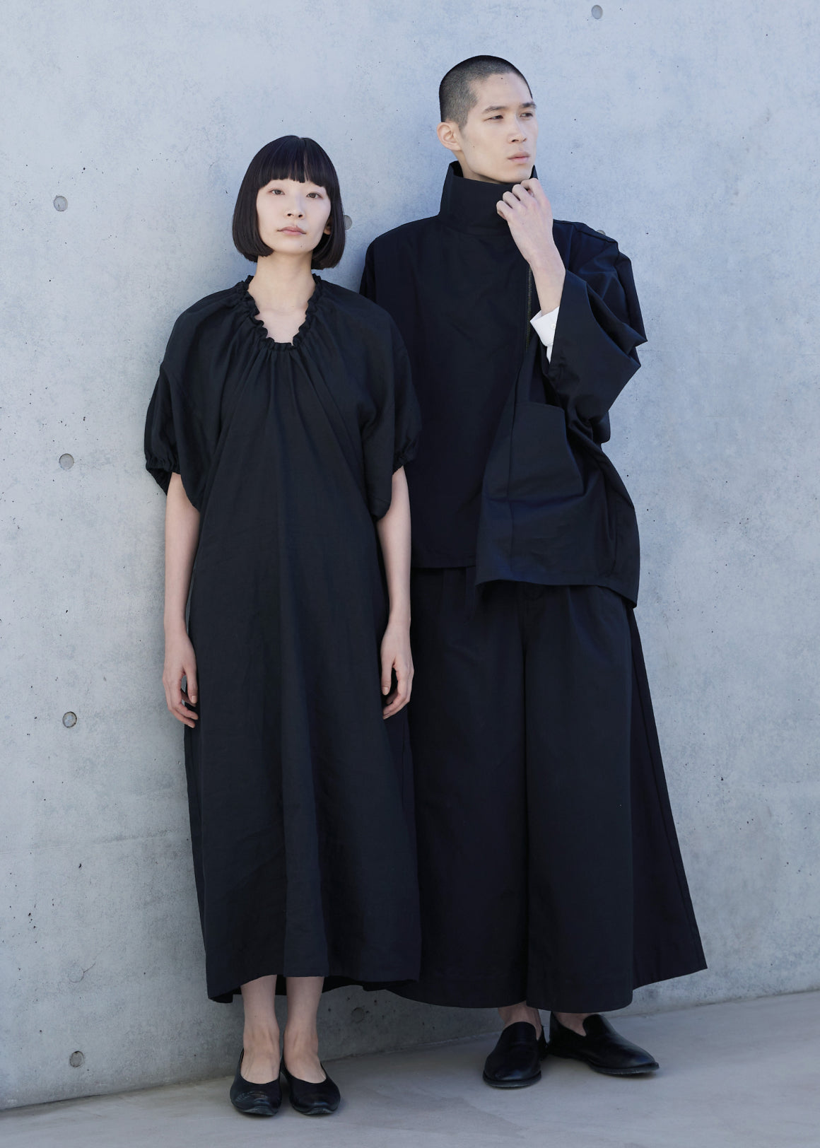 Yui Volume Gather Dress Linen Khadi