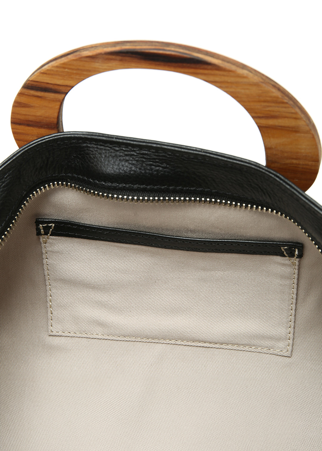 Wood Handle Bag (leather)