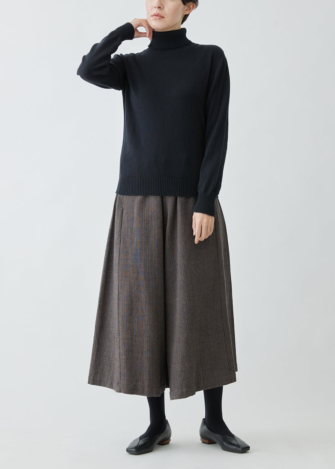 Oxford Khadi Long Gaucho Pants