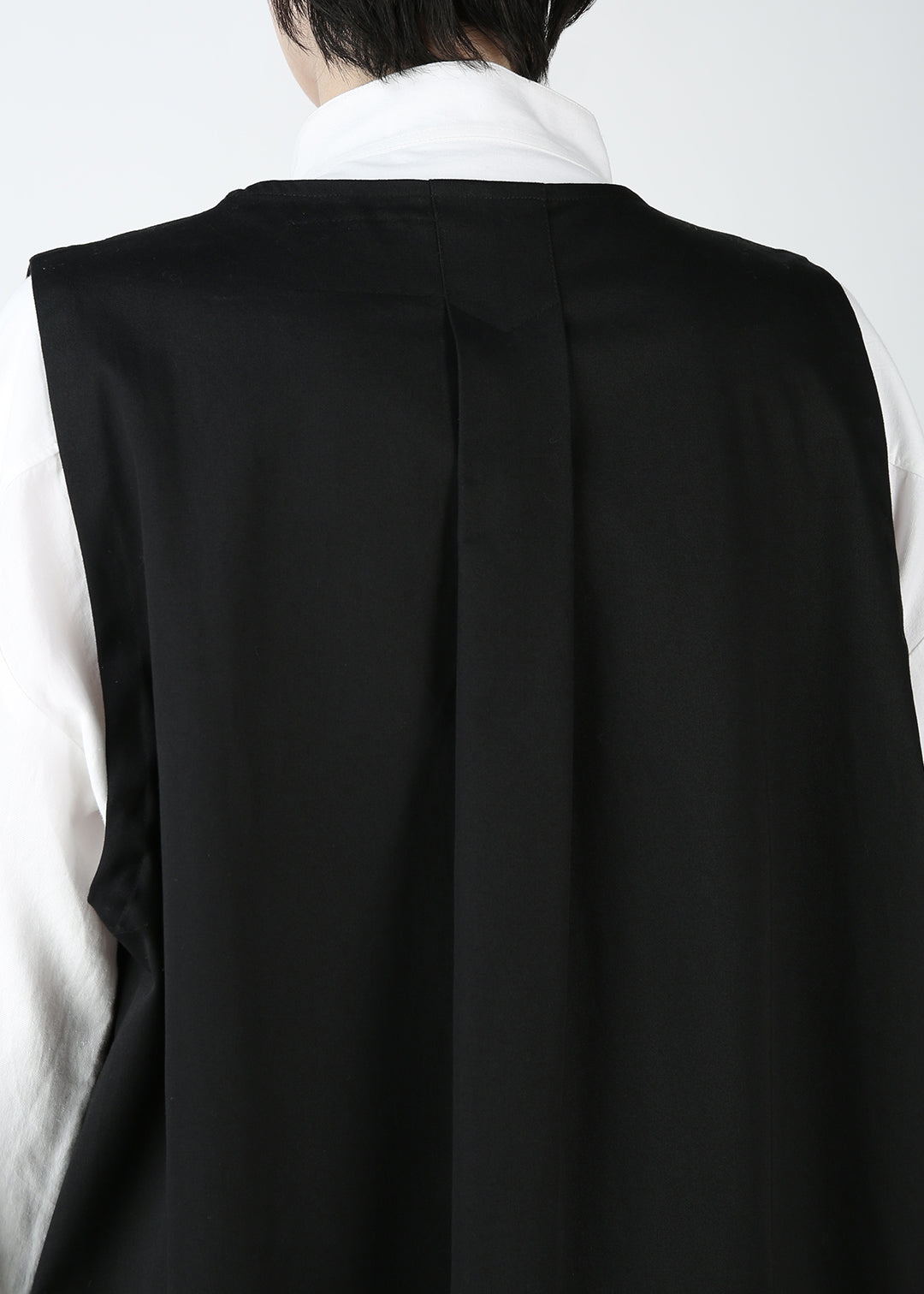 Asymme Long Gilet Cotton Chino