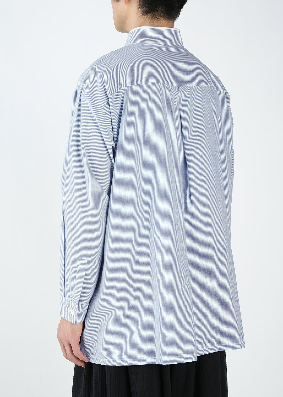 Kaname Hem Pocket Shirt 56s stripe