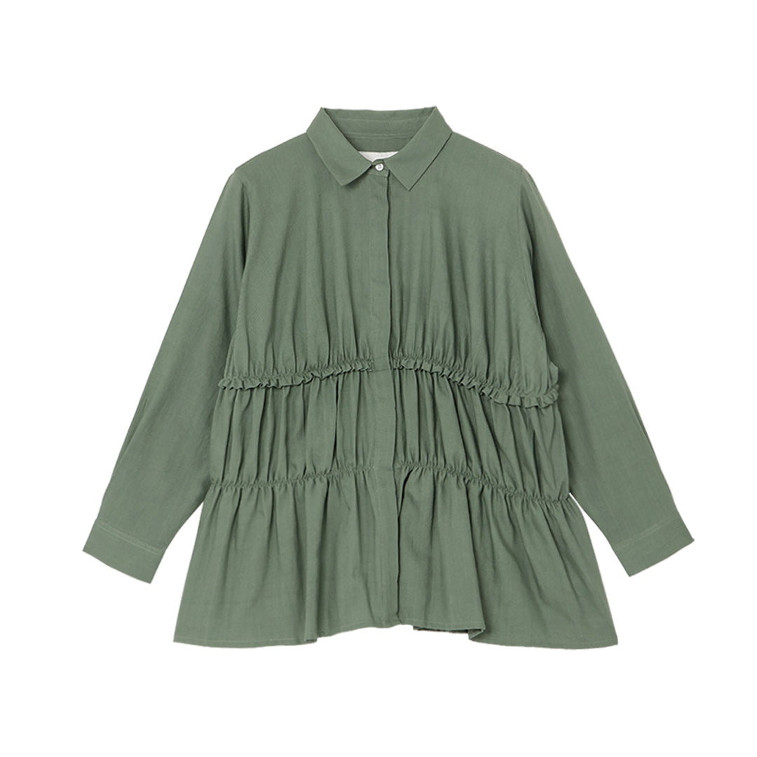 Yui Shirring Shirt 150tw Khadi