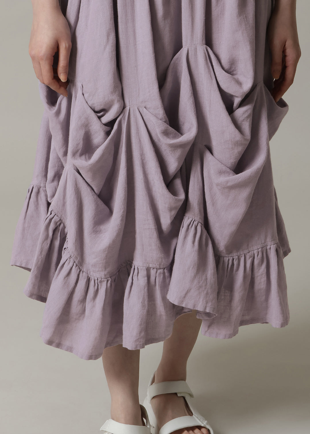 Yuragi Random Pinch Skirt Linen