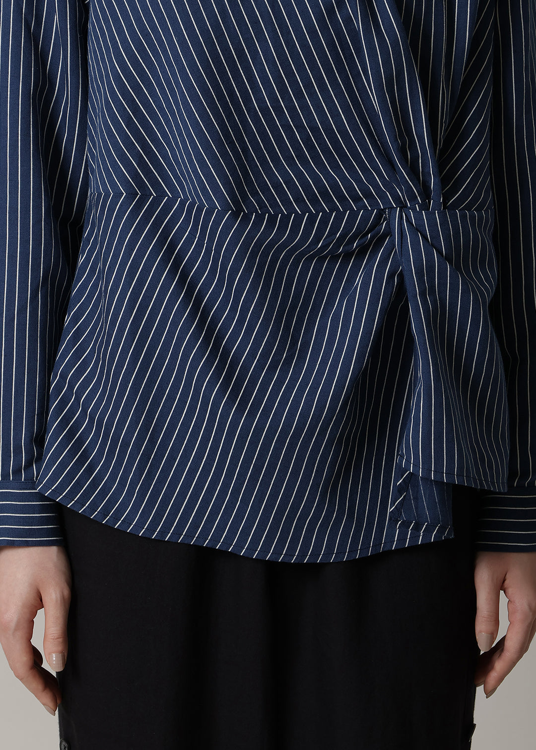 Yui Front Knotted Tops L/C stripe