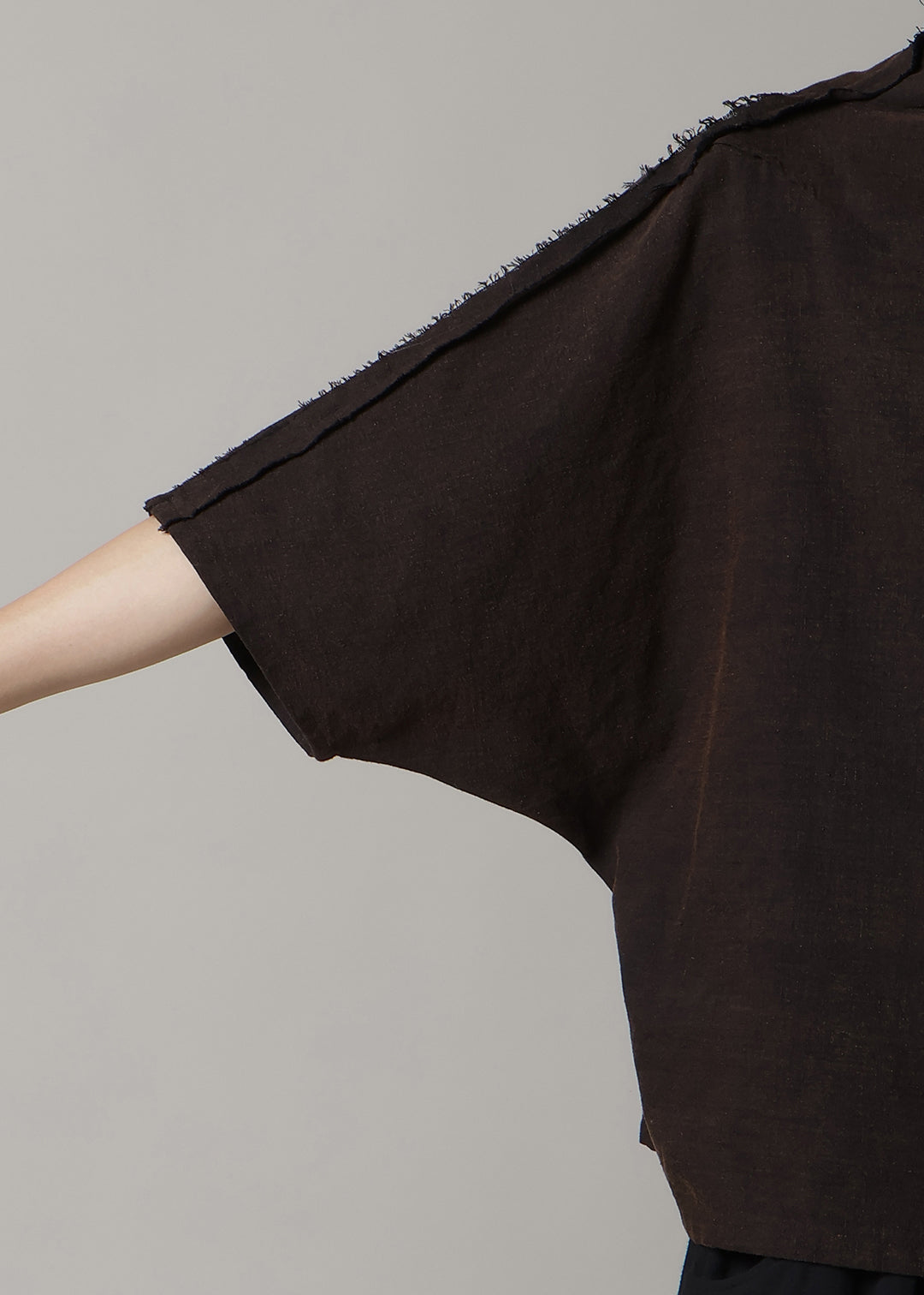 Sculpted Dolman Tops Washed Khadi