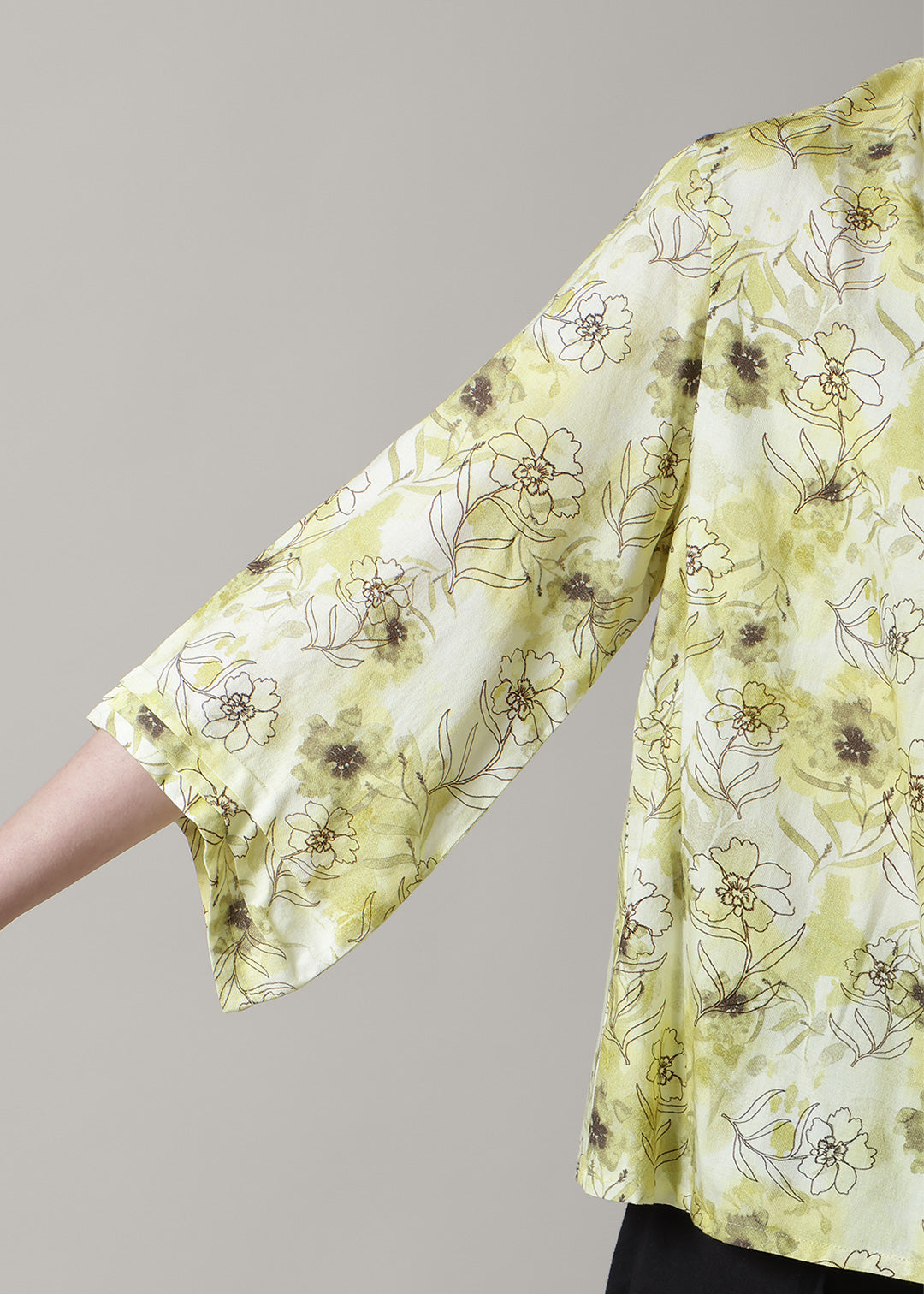 Sculpted Twist Neck TP Print Khadi