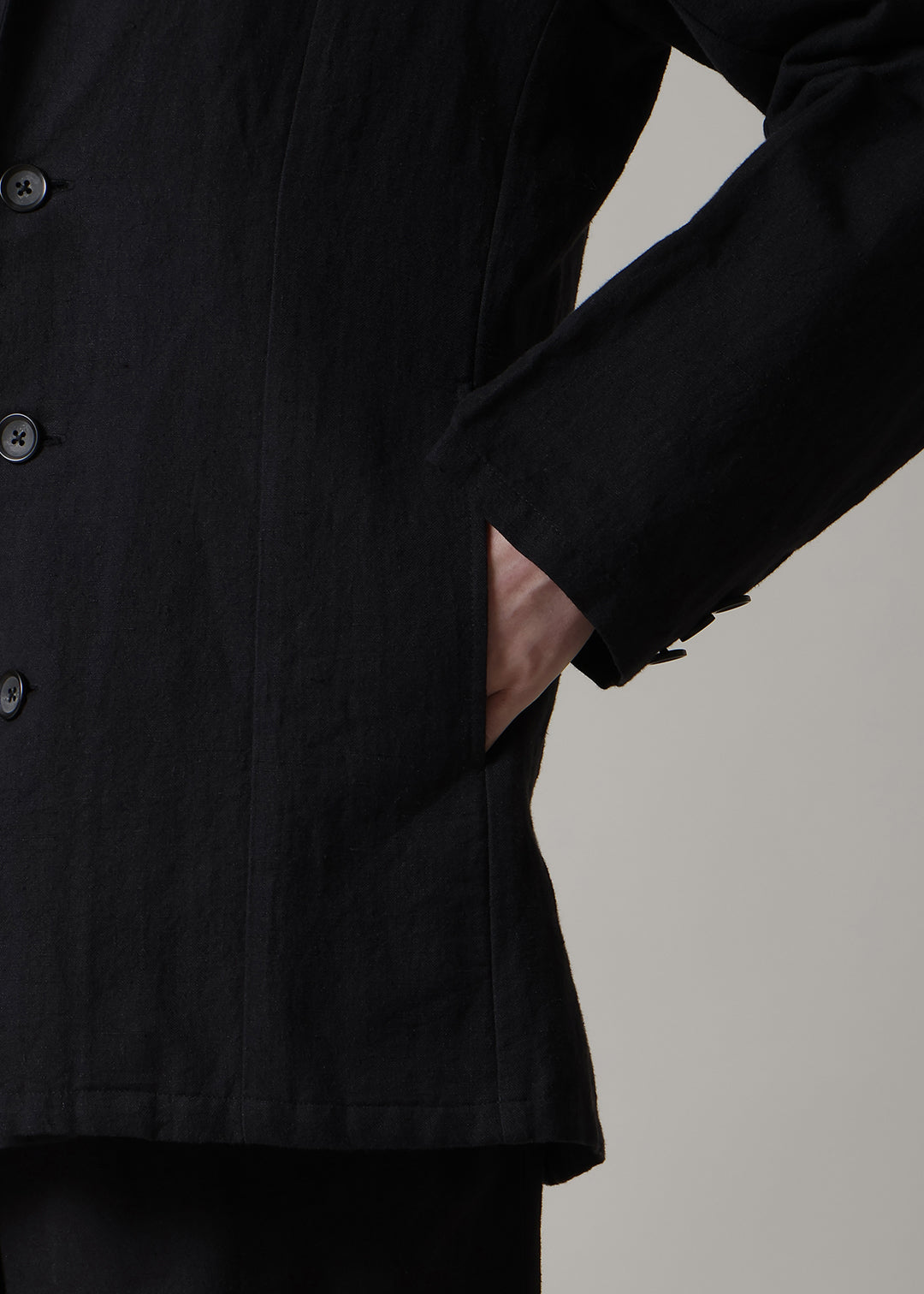 Kaname Slim Jacket Linen Khadi