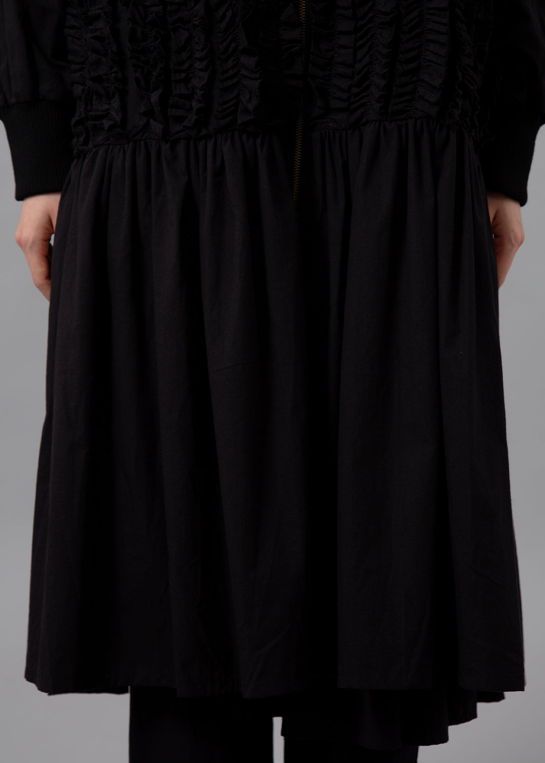 I.V. Panel Zip Jacket Cotton Ruffle