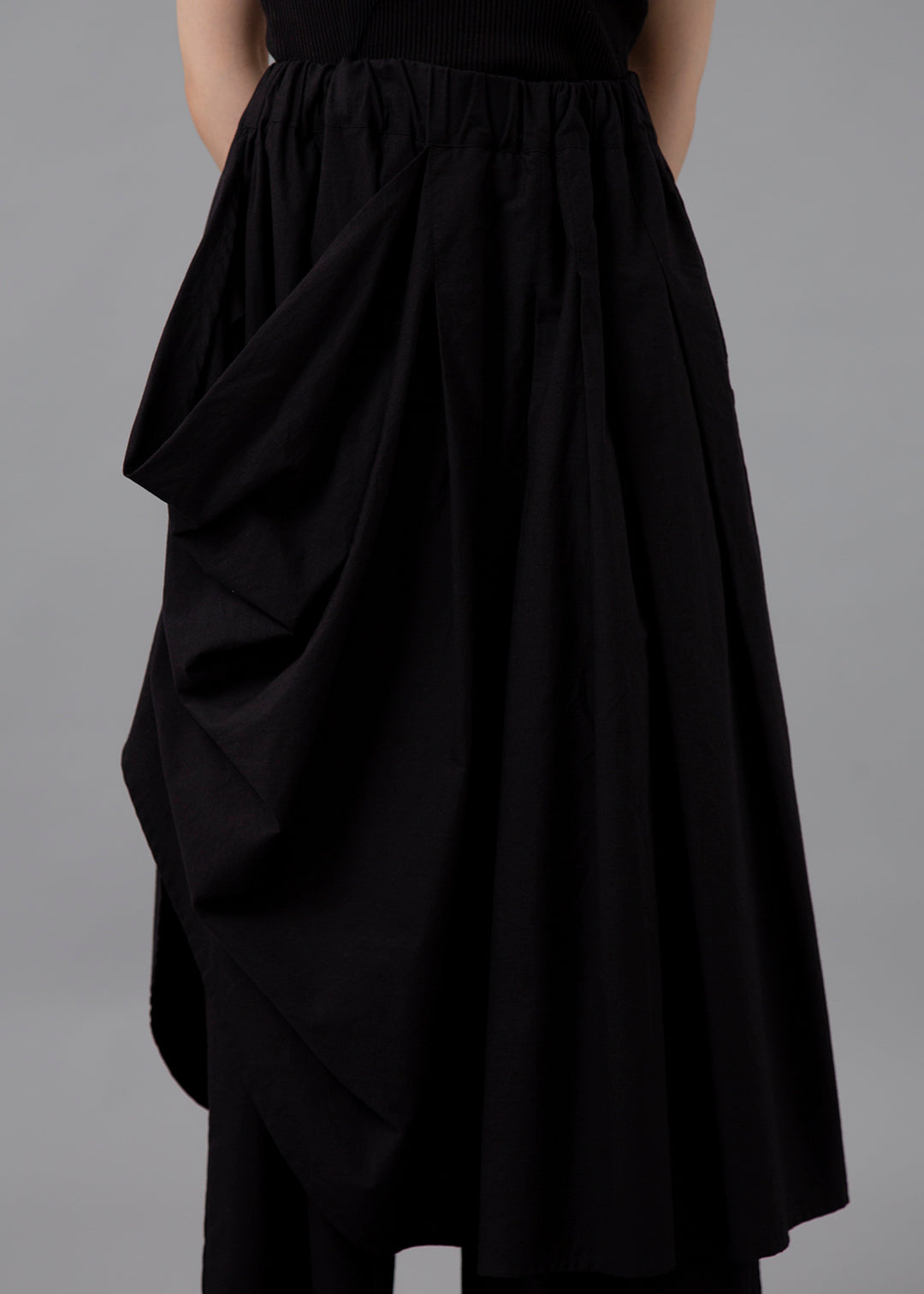 Sculpted Drape Tuck Pants Cotton