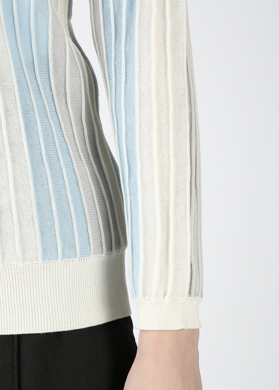 Rib Stripe Sweater 14gg Cotton