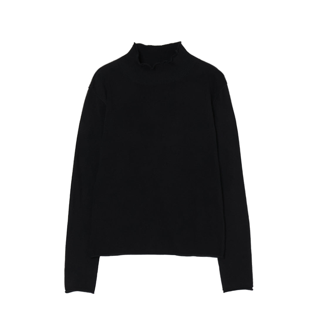 14gg Cotton Rolled/C Piping Sweater