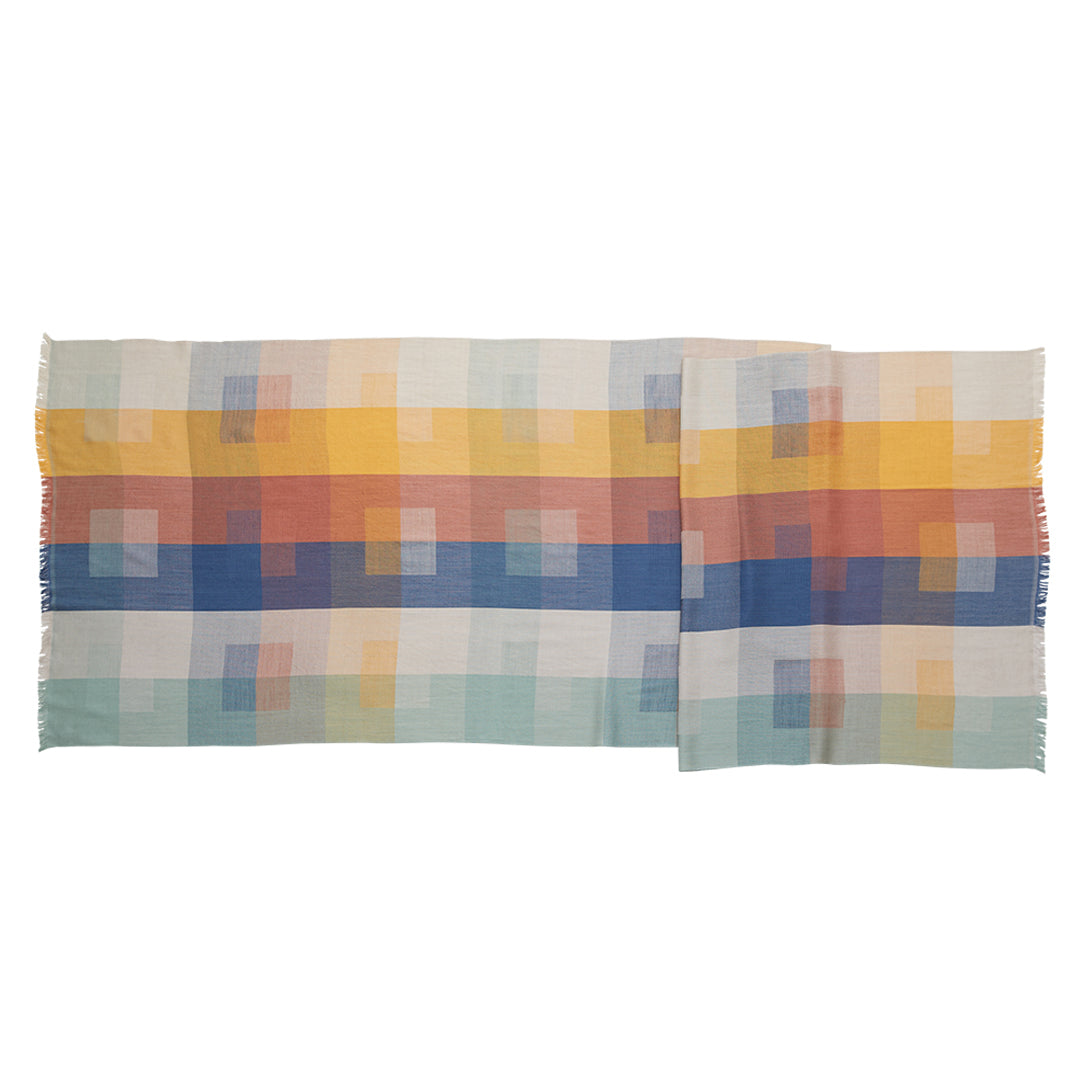 Block Check Silk Stole