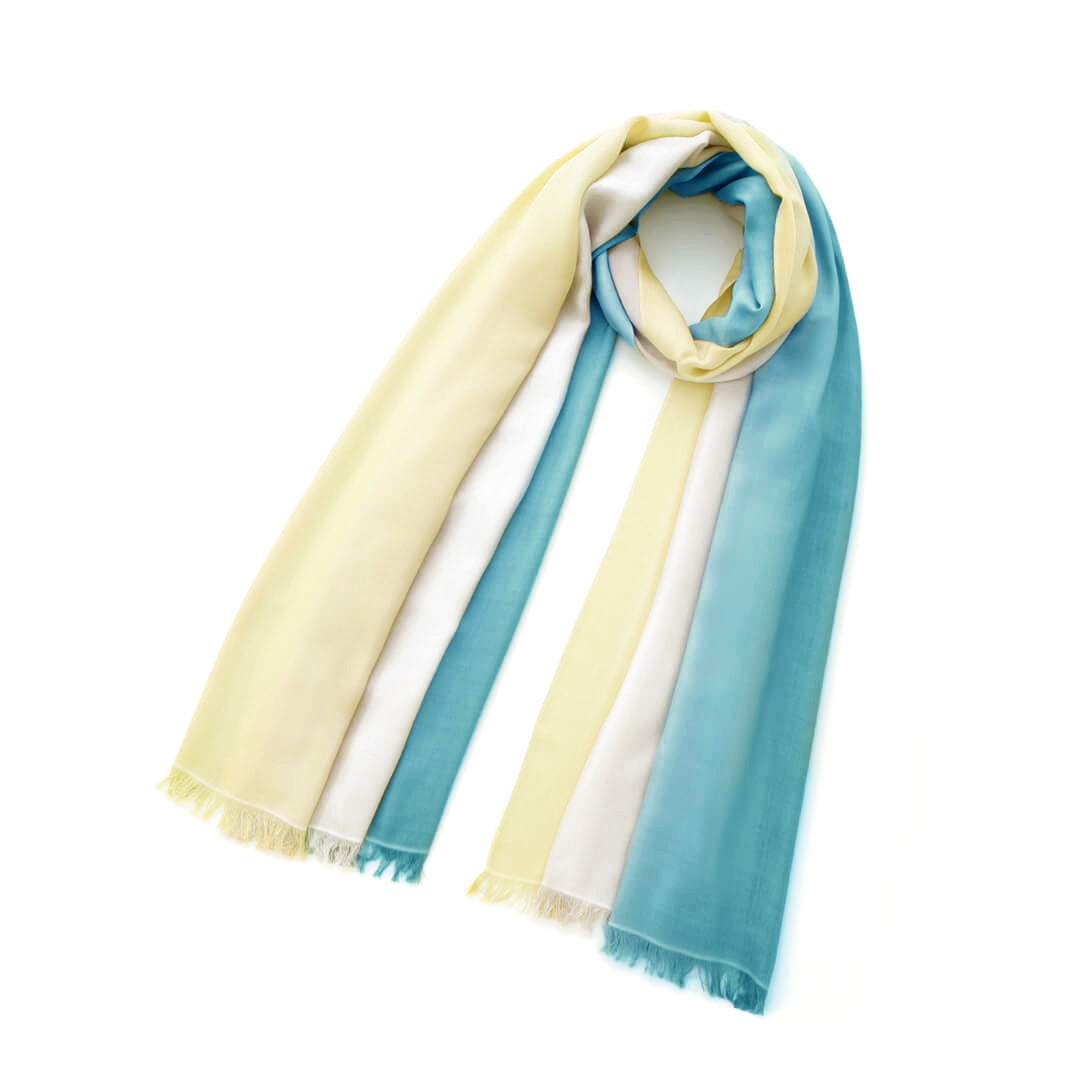 Tricolor Fine Silk Stole