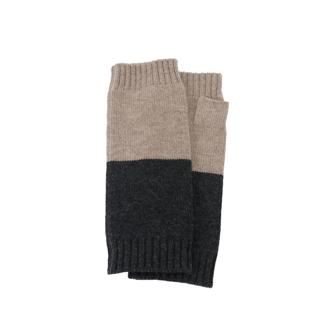 Wool Cashmere Color Block Mitten