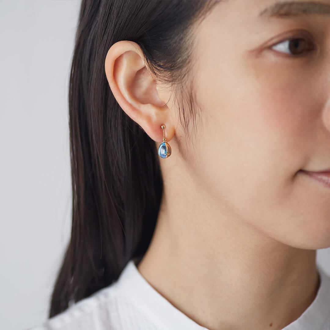 ネジバネ式イヤリングパーツ(K10ゴールド)