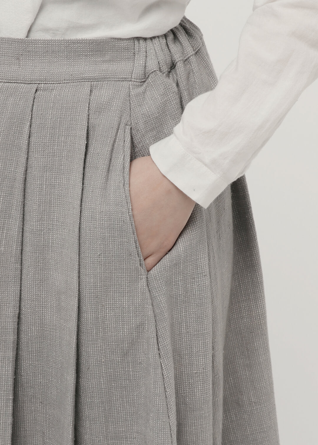 Oxford Khadi Tuck Skirt