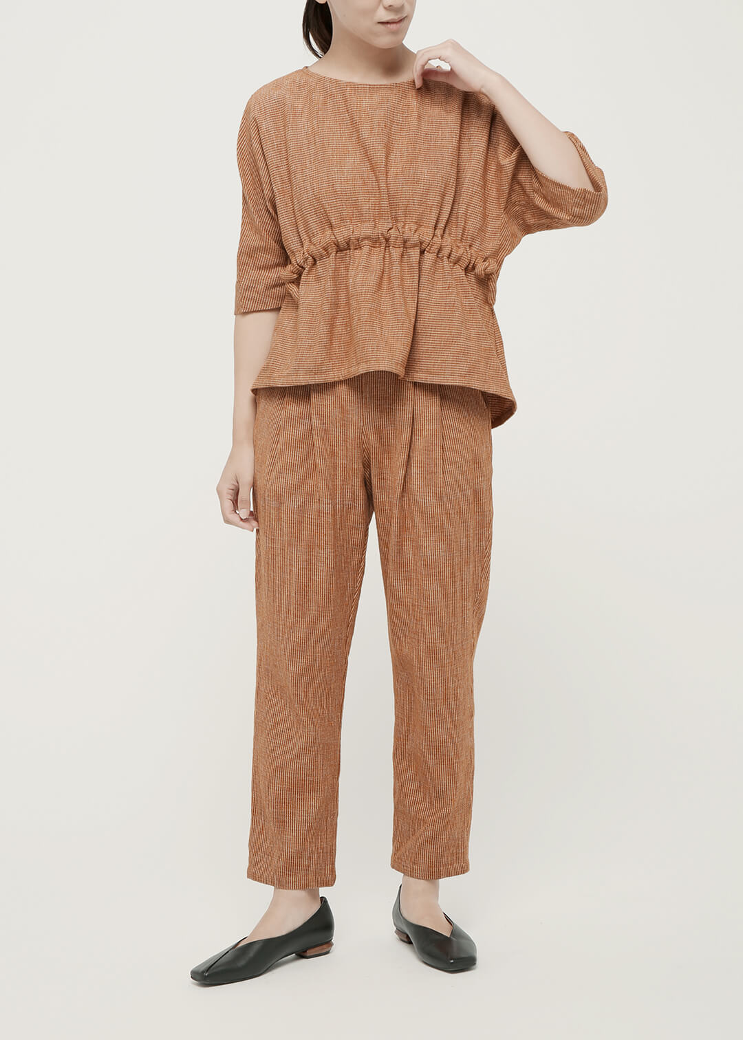 Oxford Khadi Gathered Pants