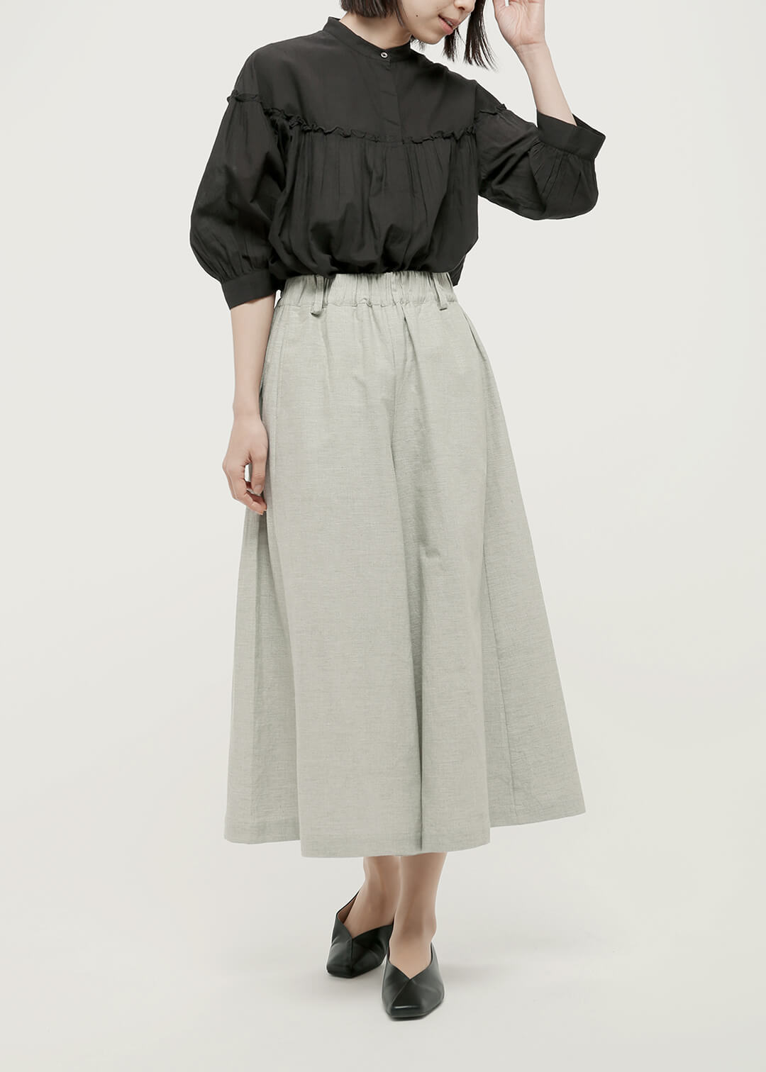 Summer Oxford Long Gaucho Pants