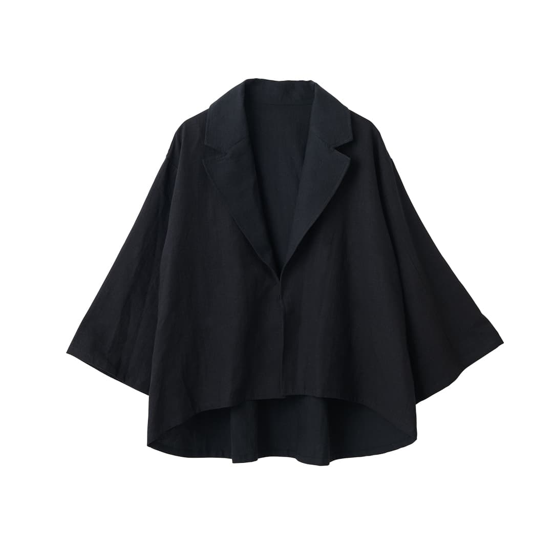 Kaname Short Jacket Linen Khadi