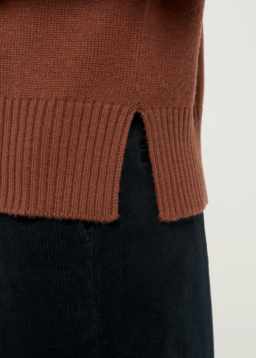 7gg Fine Wool Rolled Collar Sweater