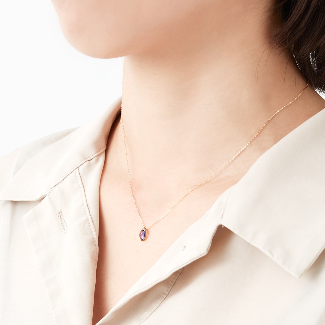 Sazanami oval ネックレス