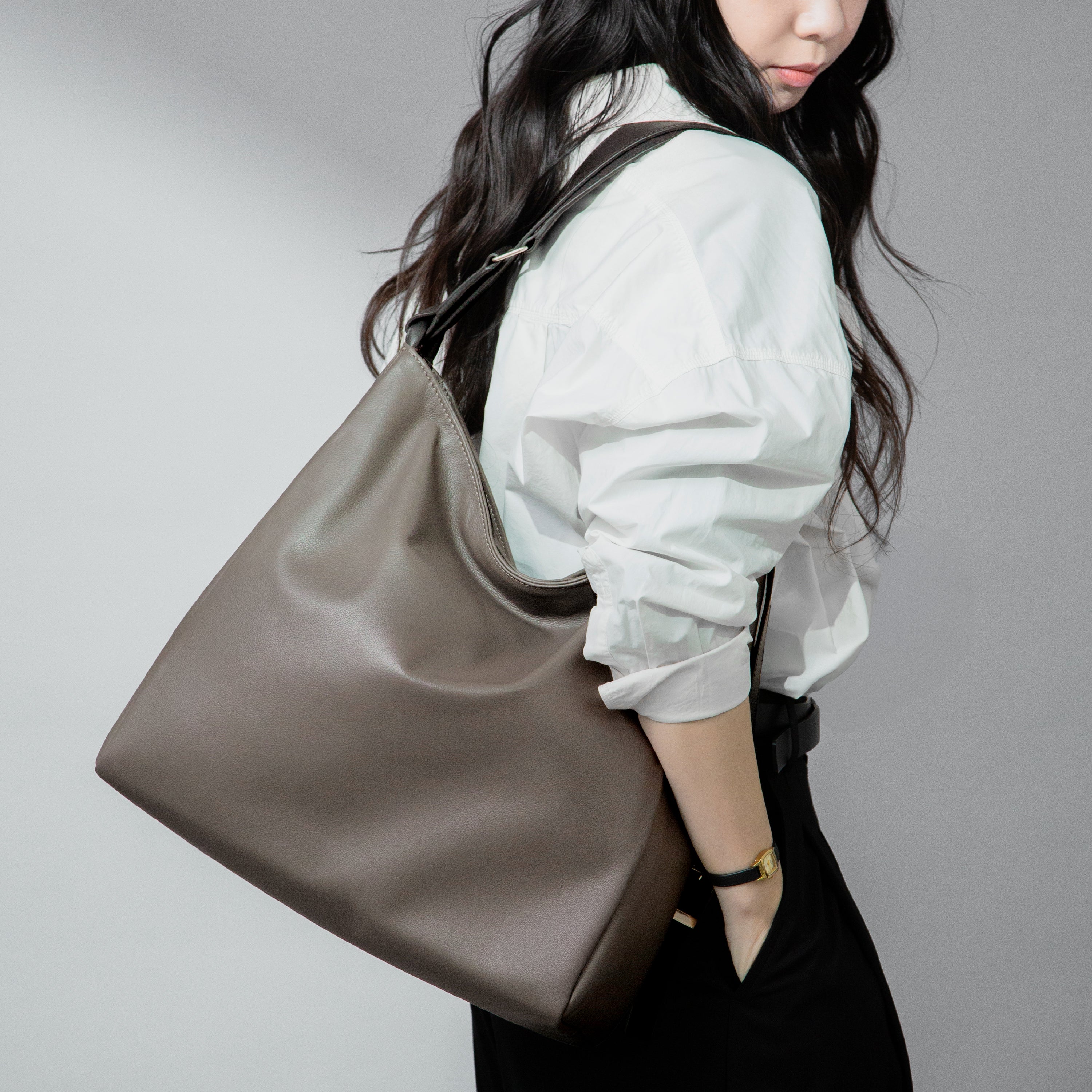 Yozora 2 Way Bag L (Nappa Milling) – マザーハウス 公式サイト