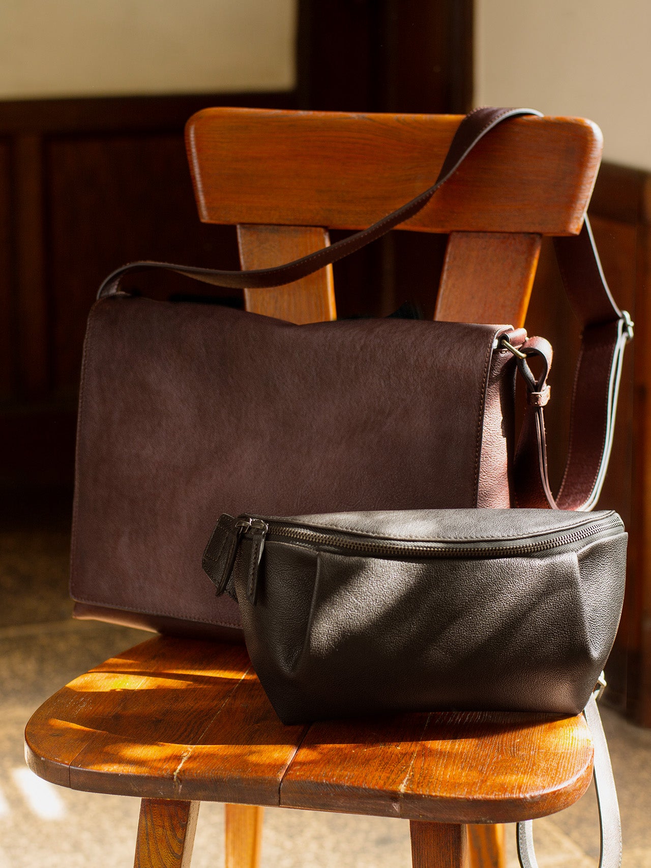 MOTHERHOUSE✨オールレザーメッセンジャーバッグ ユニセックス チャーム