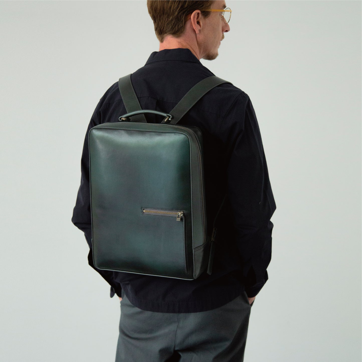Antique Square Backpack Line Accent