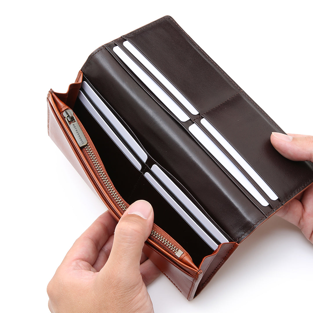 Bi-color Antique Long Wallet