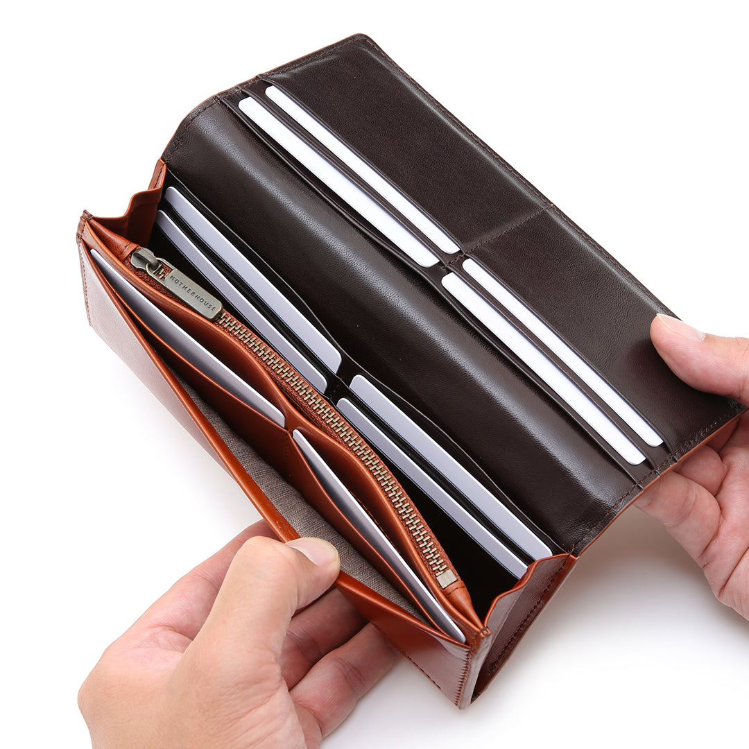 Bi-color Antique Long Wallet