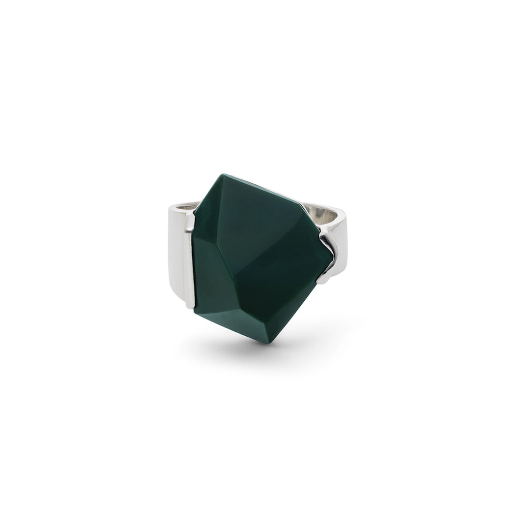 SVGJ-シルバー／グリーンジャスパー / 8-10号