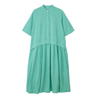 150dt Khadi Stand Collar Pleats OP – マザーハウス 公式サイト