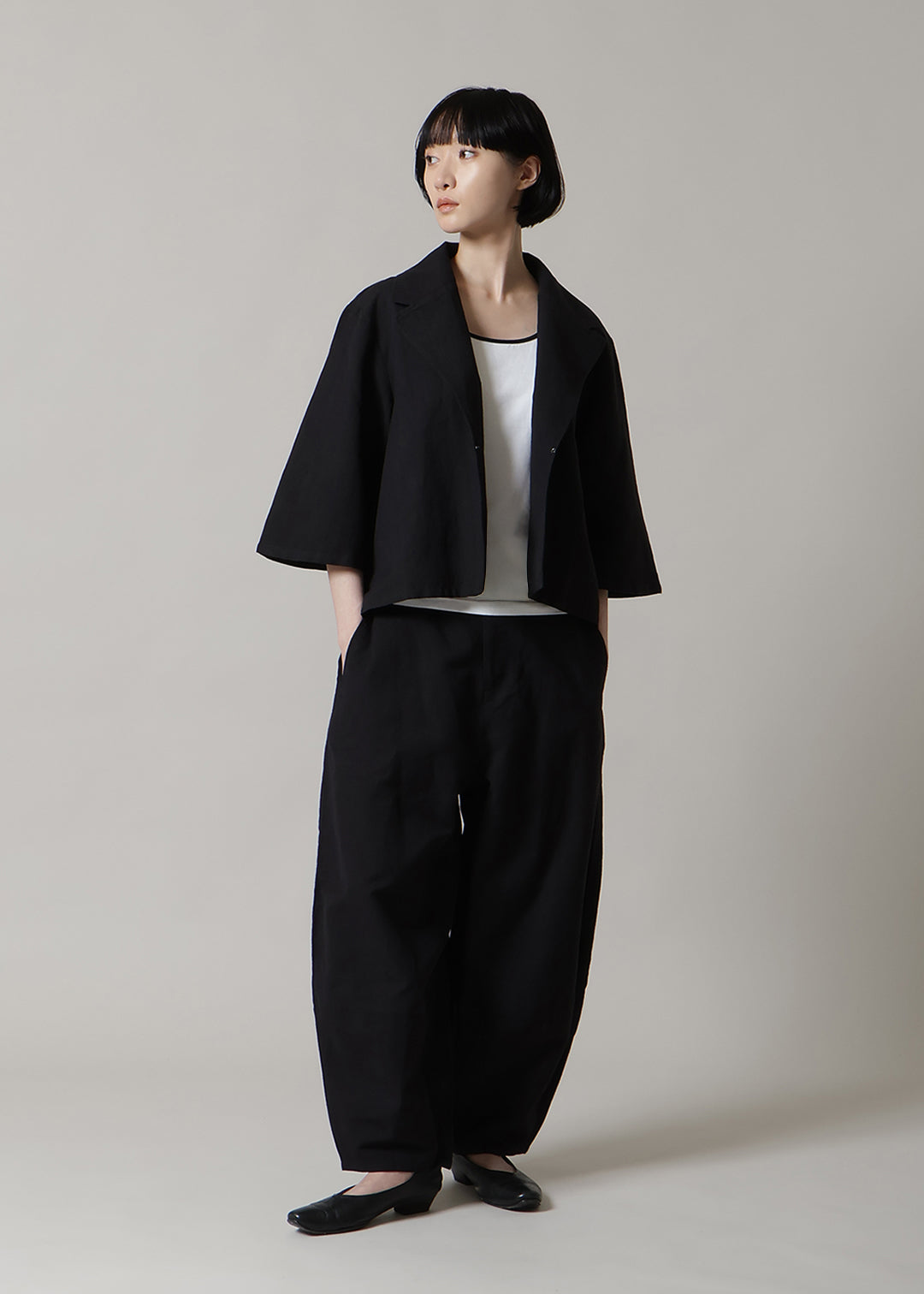 Kaname Short Jacket Linen Khadi