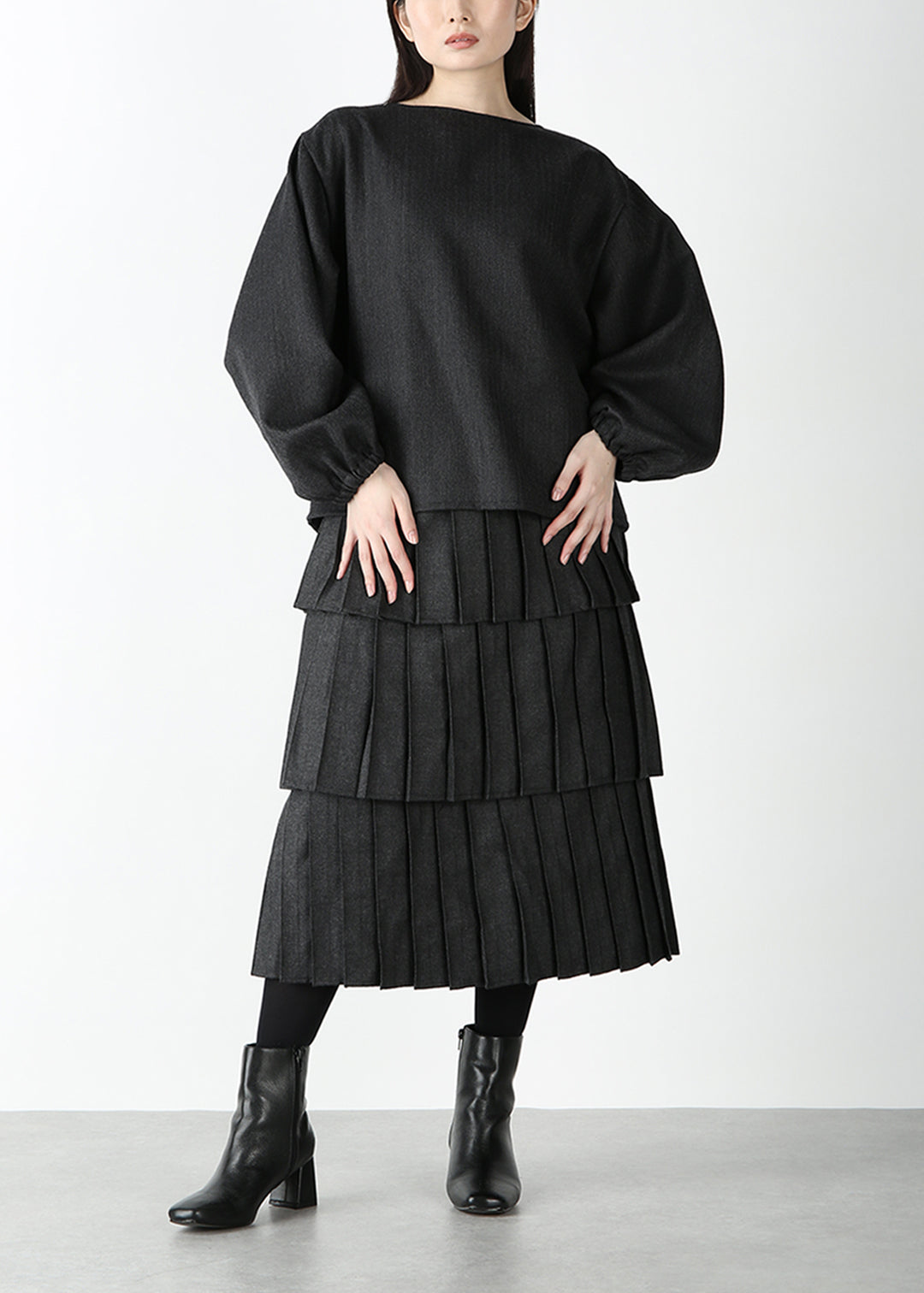 Kaname Balloon sleeve Tops wool