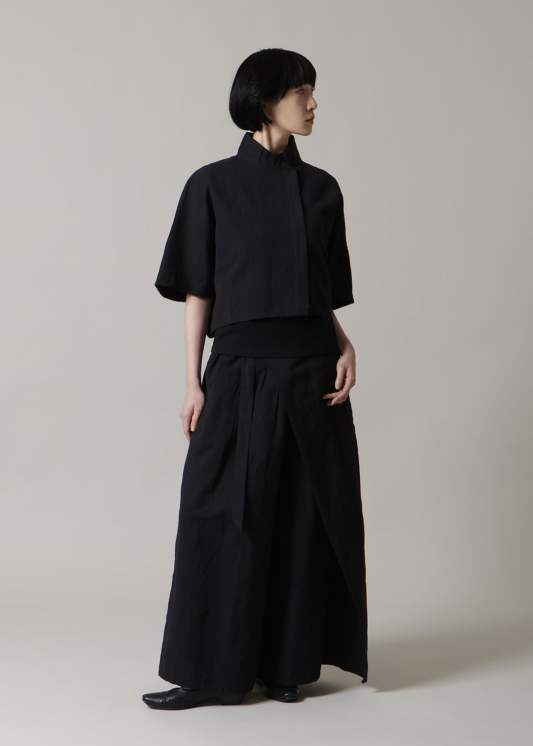 Hiyaku Bolero Shirt Linen Khadi