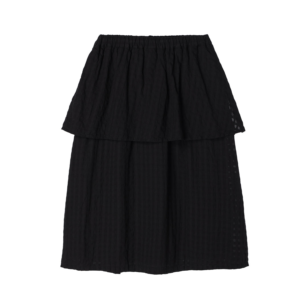 Hiyaku Layered Skirt Chatai check