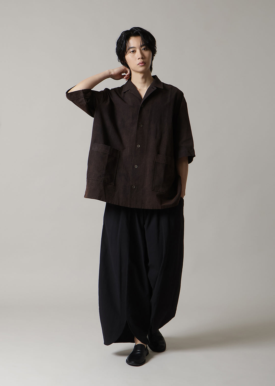 Kaname Open Collar SH Washed Khadi