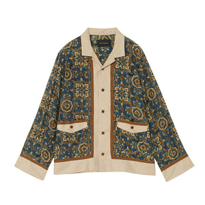 クロッシングシャツ ブロックプリント（ペイズリー）