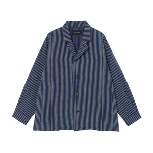 カナメ マルチシャツジャケット リネンコットンストライプ