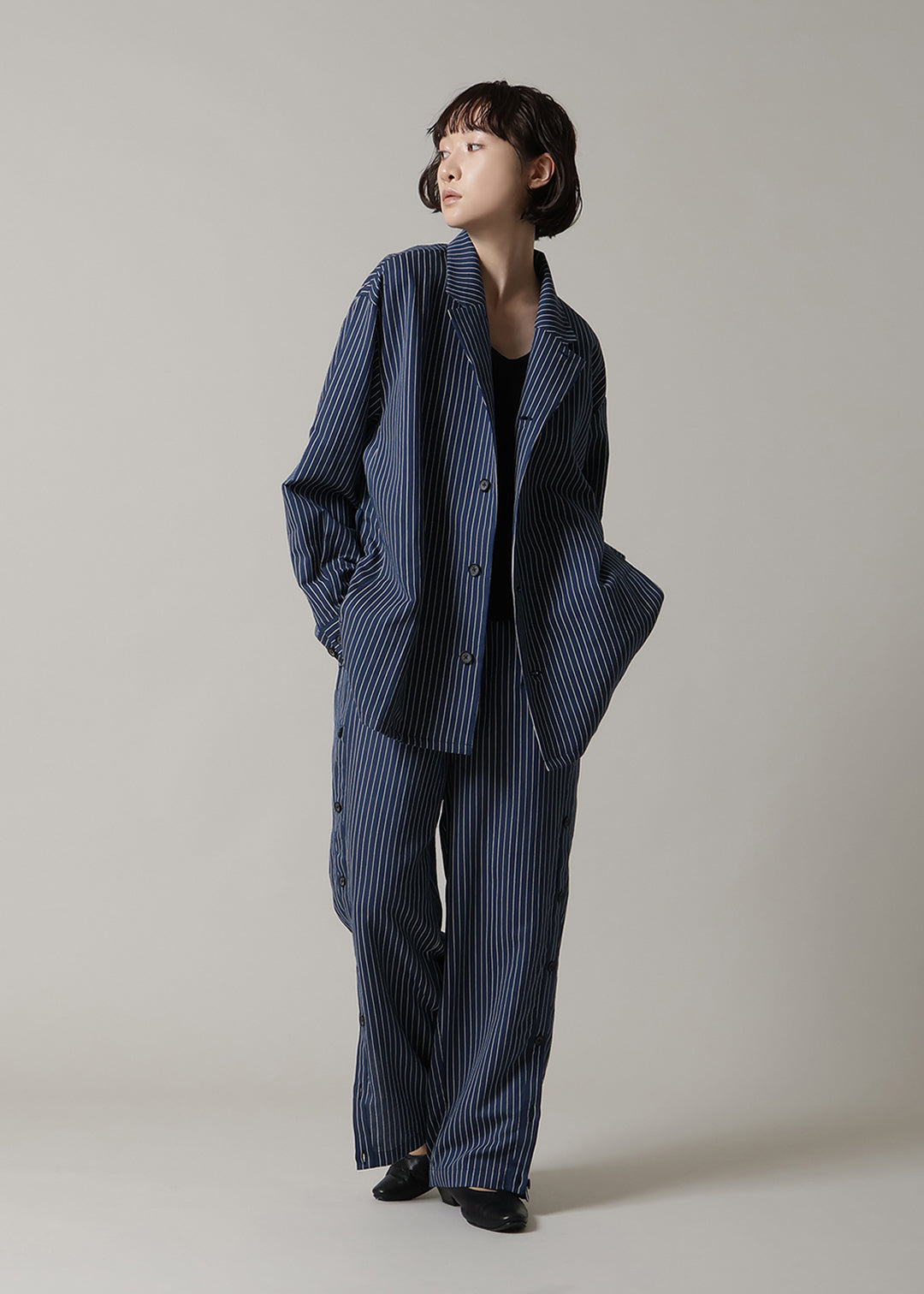 Kaname Multi SH Jacket L/C stripe