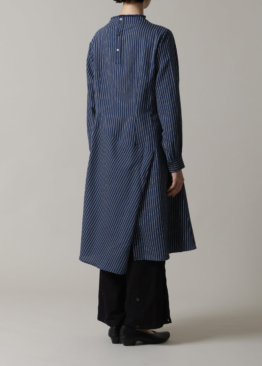 Yui Front Knotted OP L/C stripe