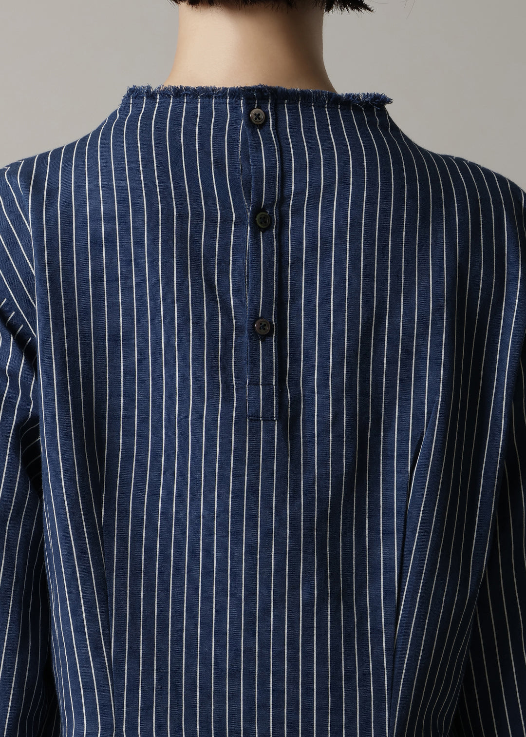 Yui Front Knotted OP L/C stripe