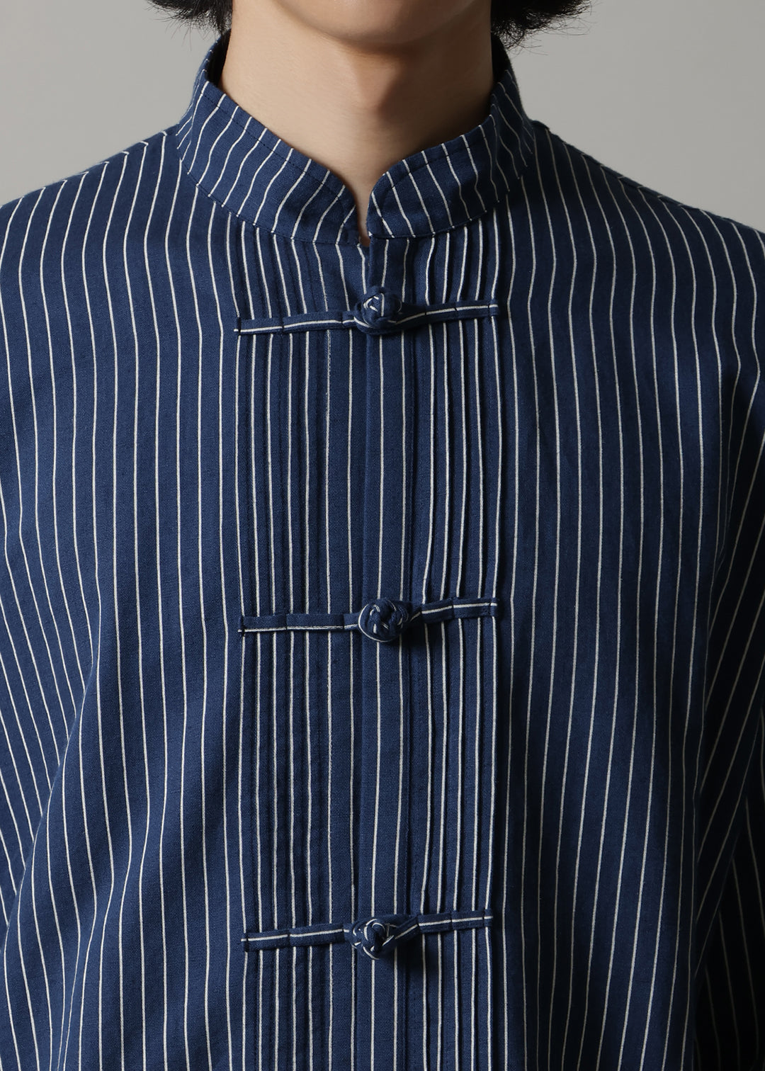 Xing Pintuck China Shirt L/C stripe