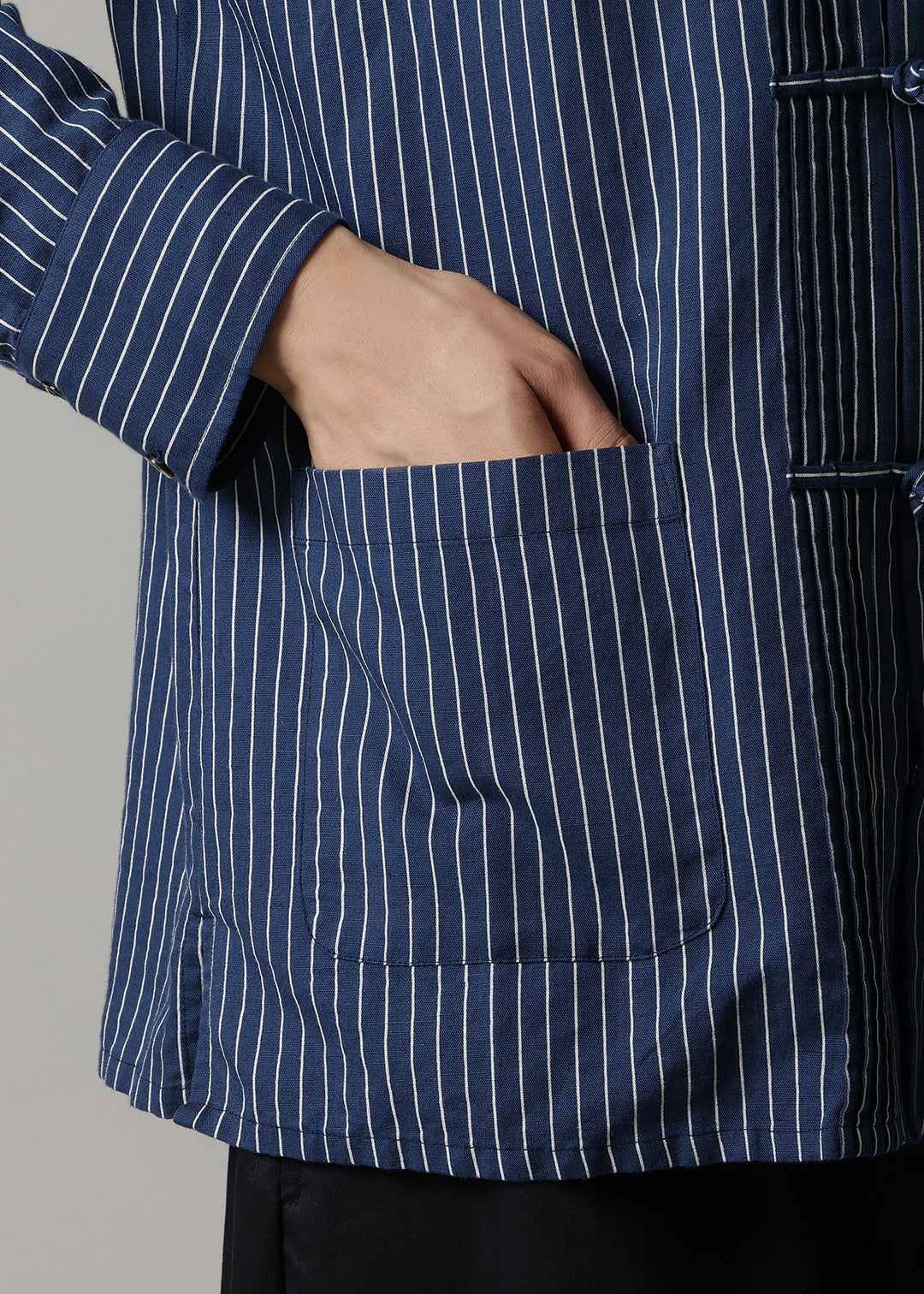 Xing Pintuck China Shirt L/C stripe