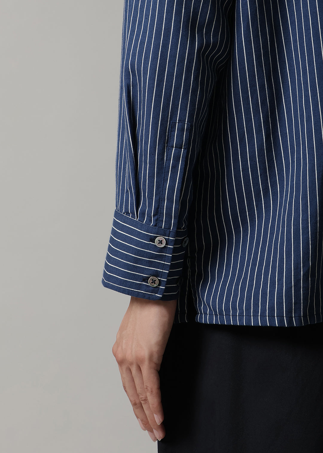 Xing Pintuck China Shirt L/C stripe