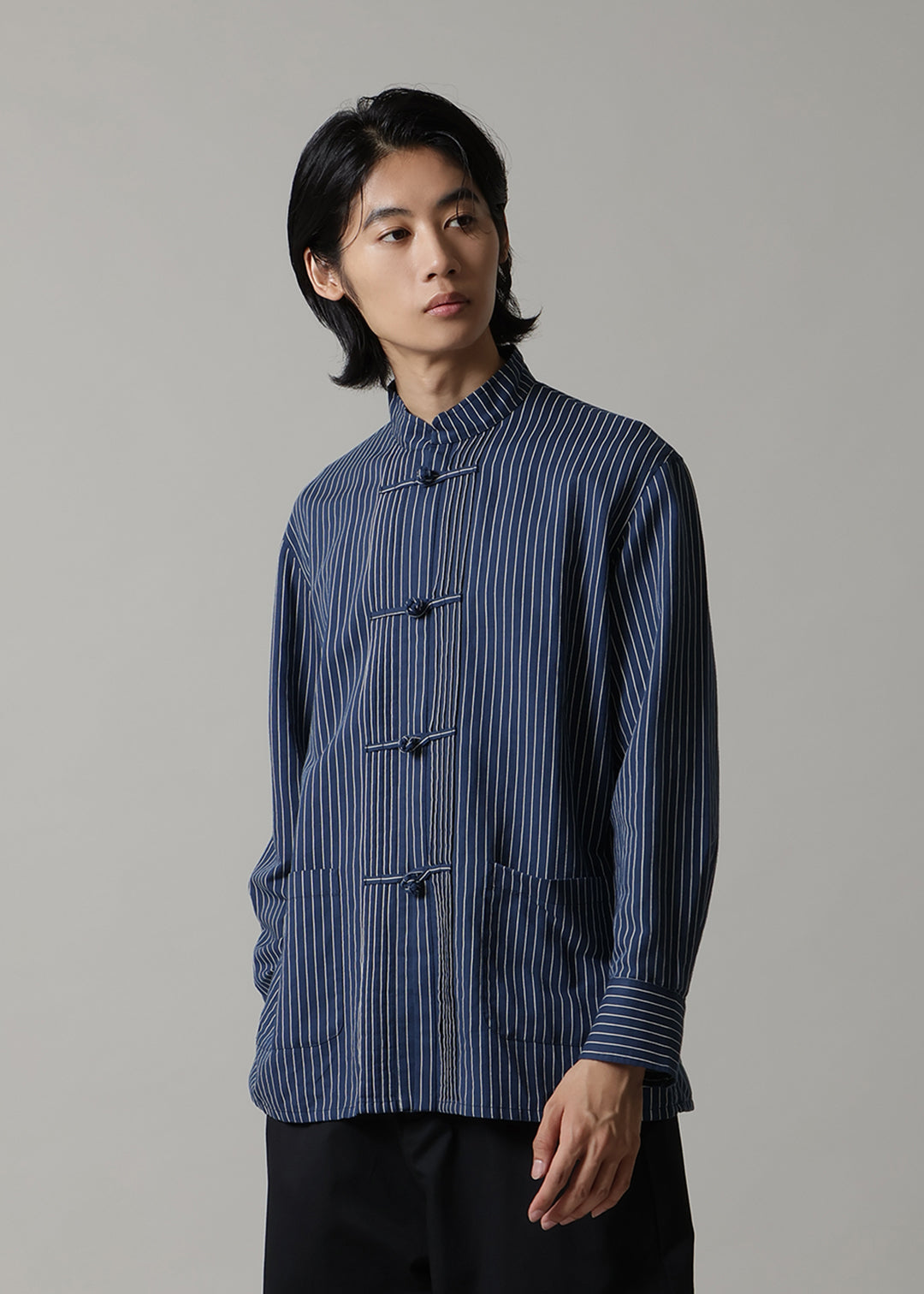 Xing Pintuck China Shirt L/C stripe