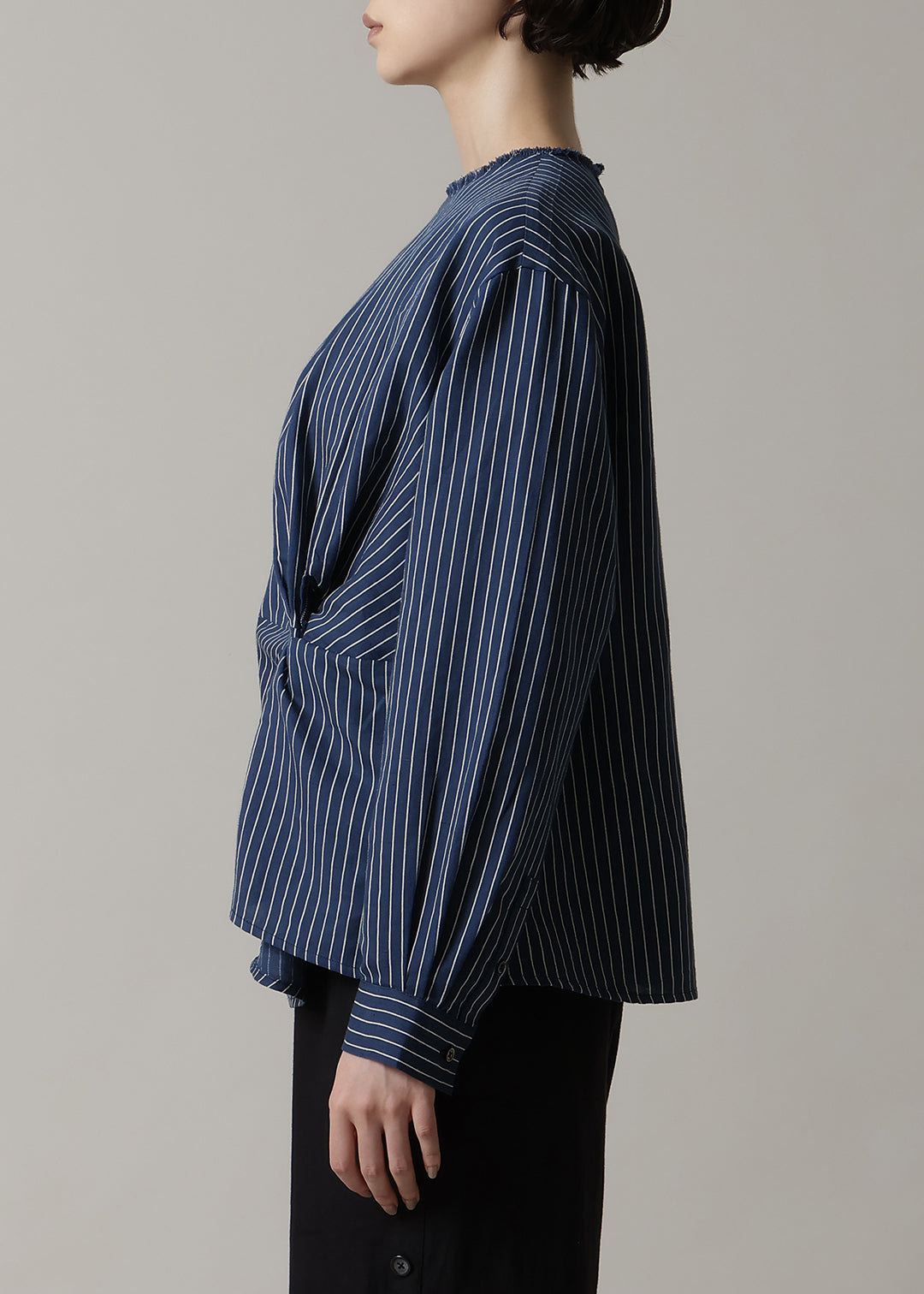 Yui Front Knotted Tops L/C stripe