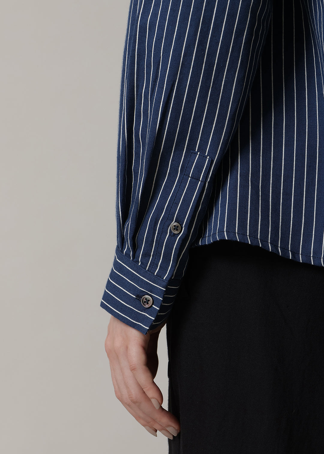 Yui Front Knotted Tops L/C stripe