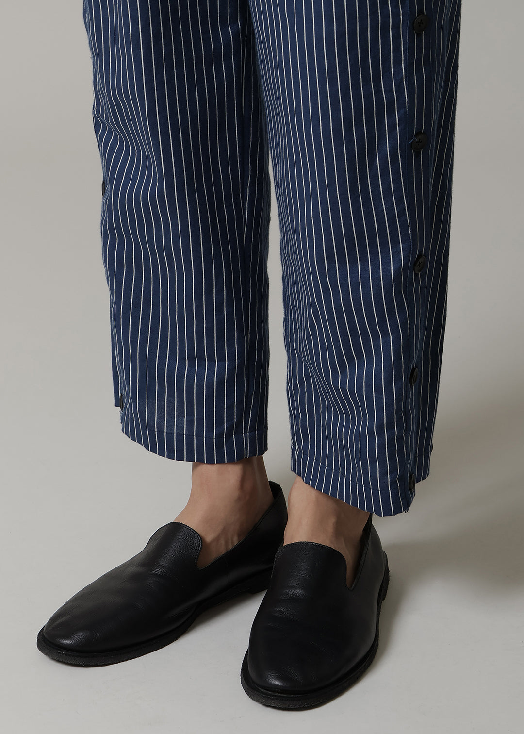 Xing Side Button Pants L/C stripe