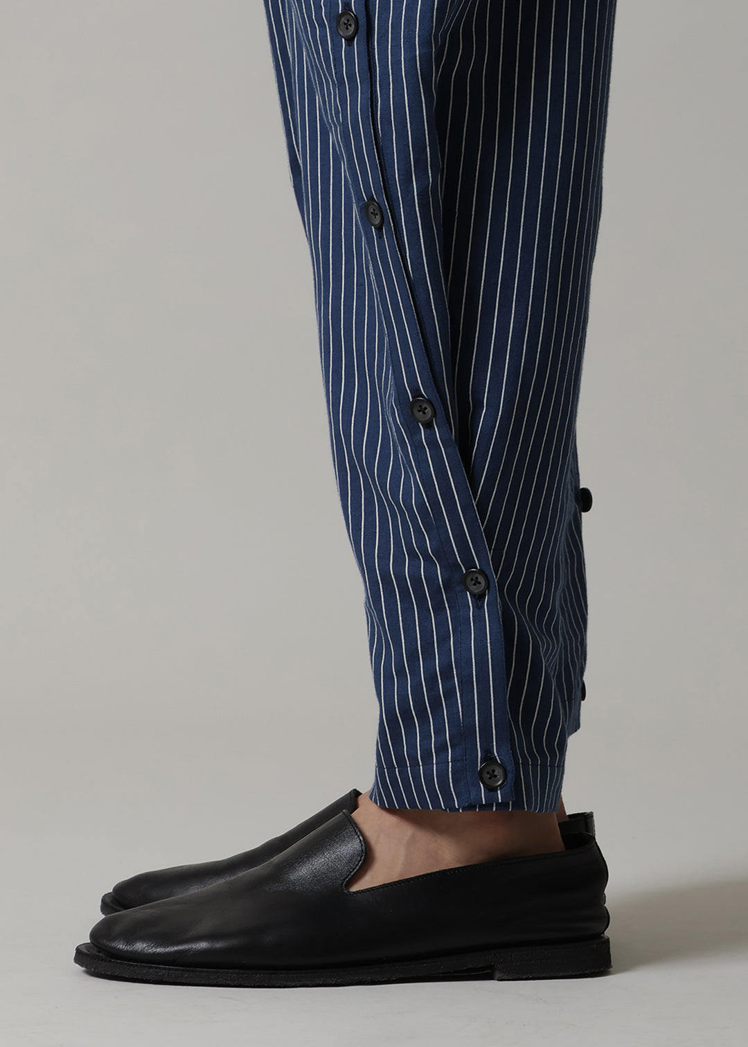 Xing Side Button Pants L/C stripe